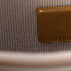 Chanel Shiny Aged Calfskin Quilted Nano Kelly Shopper Light Grey
