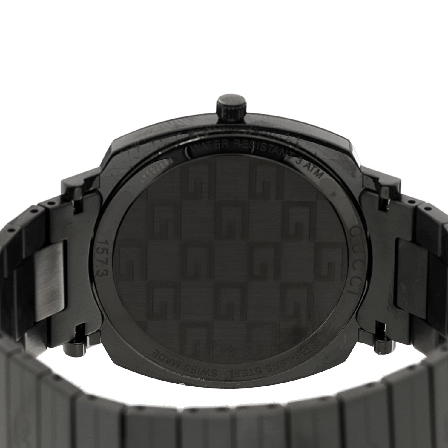 Gucci PVD Stainless Steel 38mm Grip Quartz Watch Black