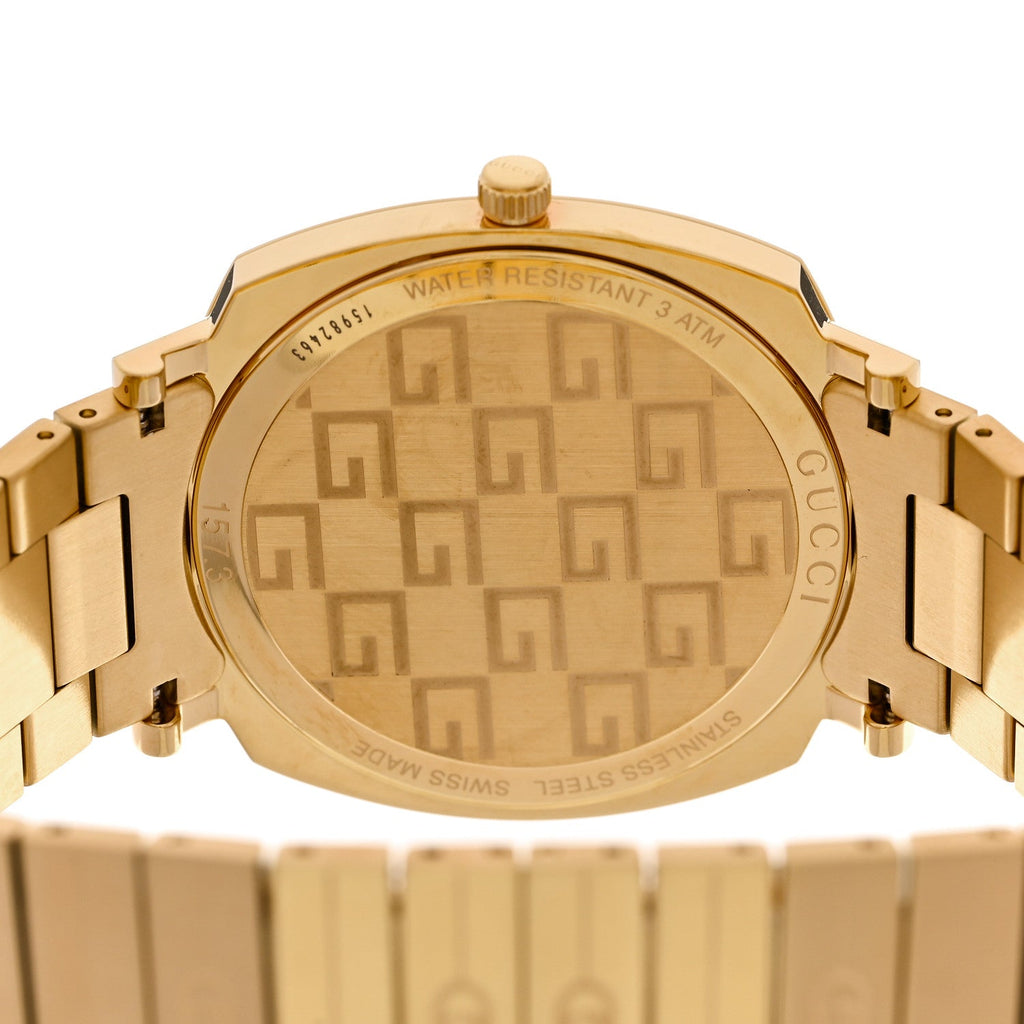 Gucci Stainless Steel 38mm Grip Quartz Watch Gold
