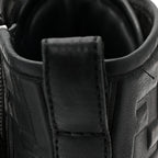 Fendi Nappa FF Embossed Womens Biker Boots 39.5 Black