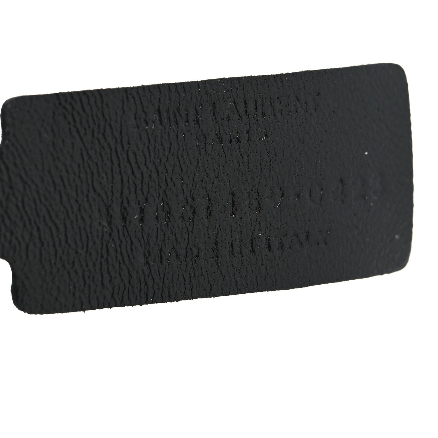 Saint Laurent Calfskin Cocco Print Bracelet M Black
