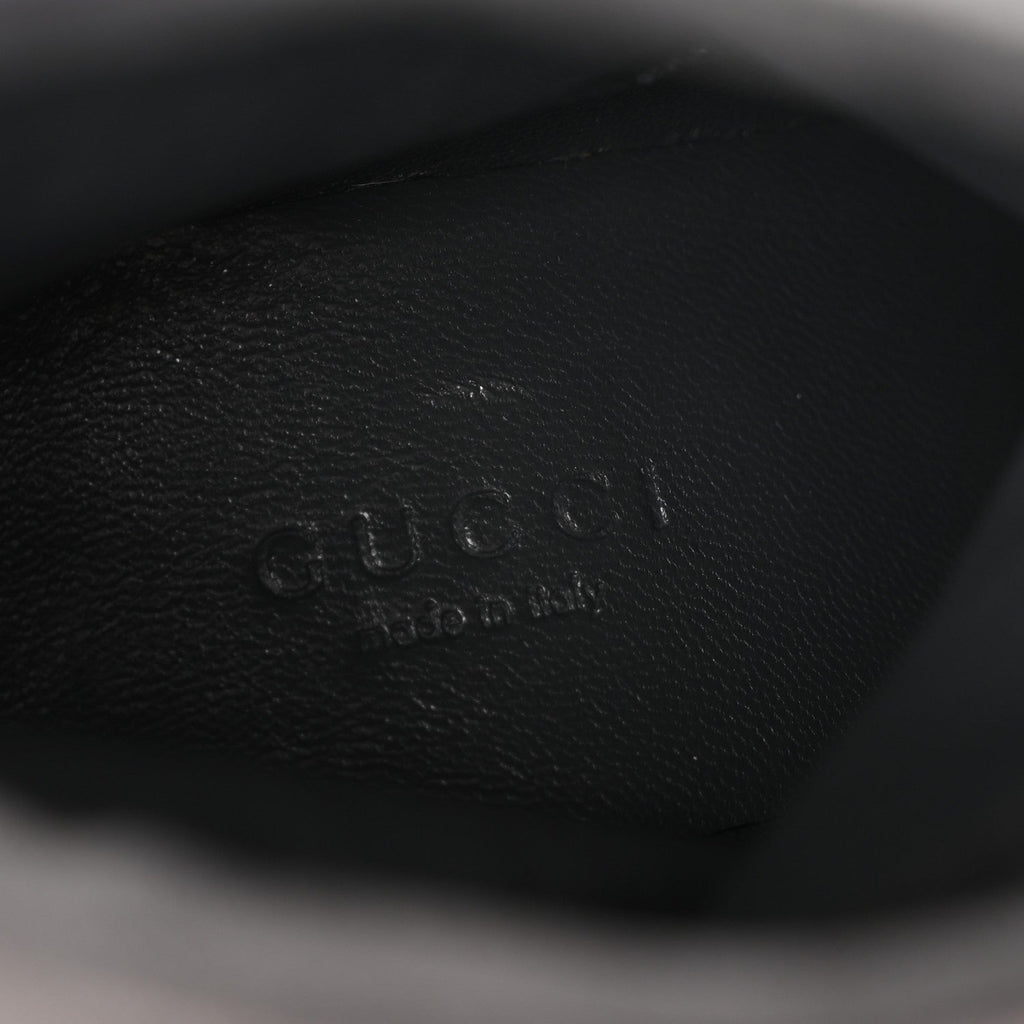Gucci Suede Platform Foldover Ankle Boots 35 Grey