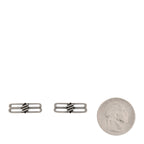 Balenciaga Metal BB Icon Earrings Silver