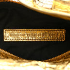 Balenciaga Metallized Agneau Arena Superbusy XS Sling Zip Shoulder Bag Gold