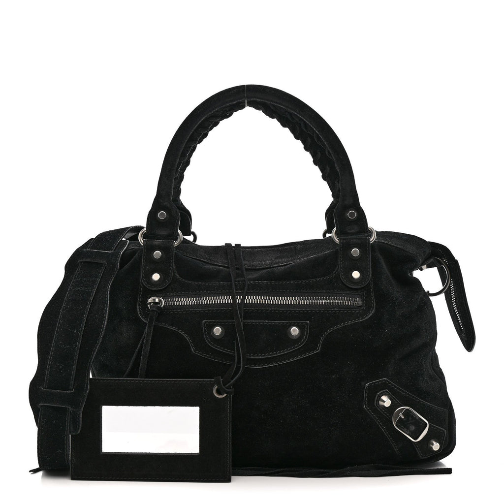 Balenciaga Baby Daim Suede Classic Hardware Town Black
