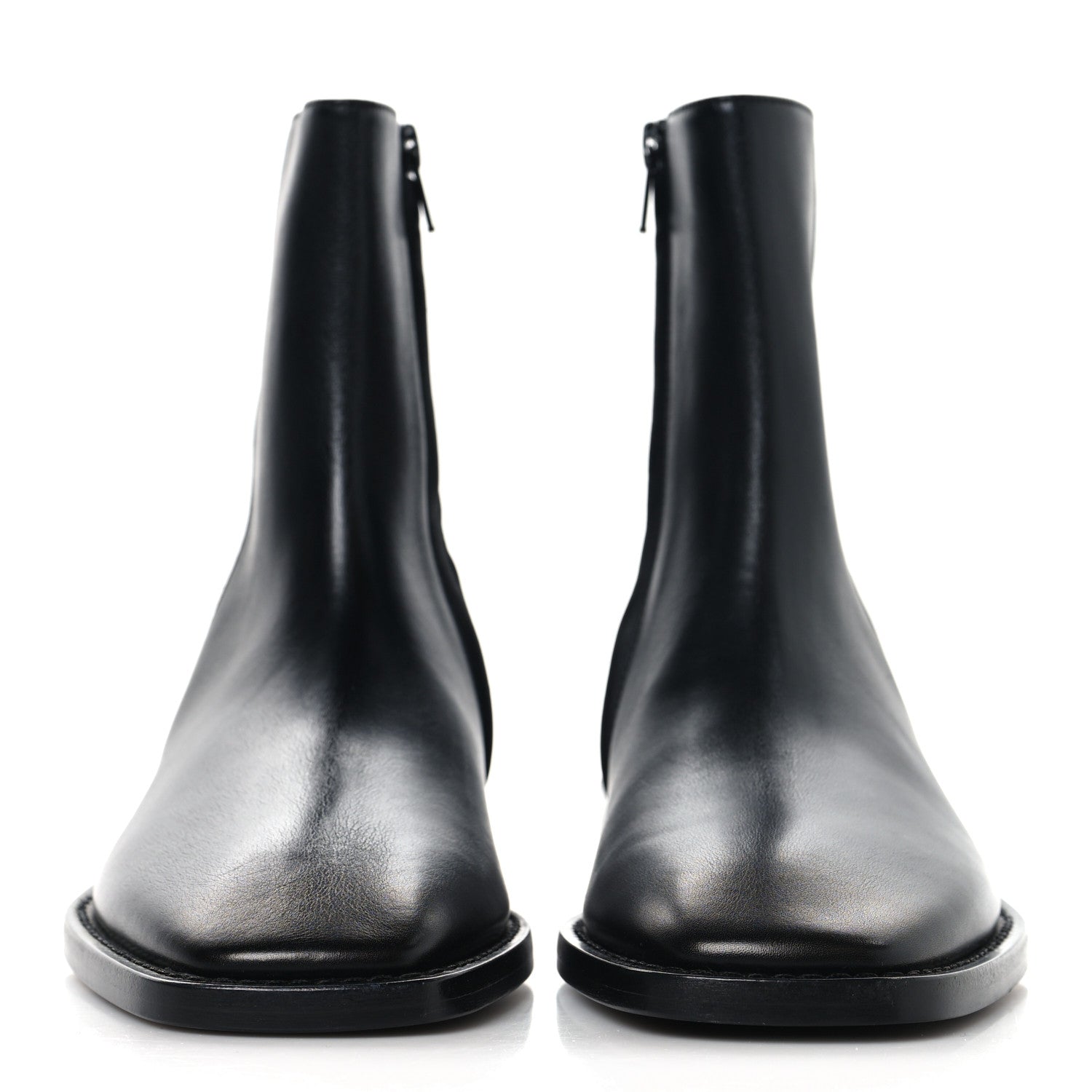 Balenciaga Calfskin Soft Rim Ankle Booties 37 Black