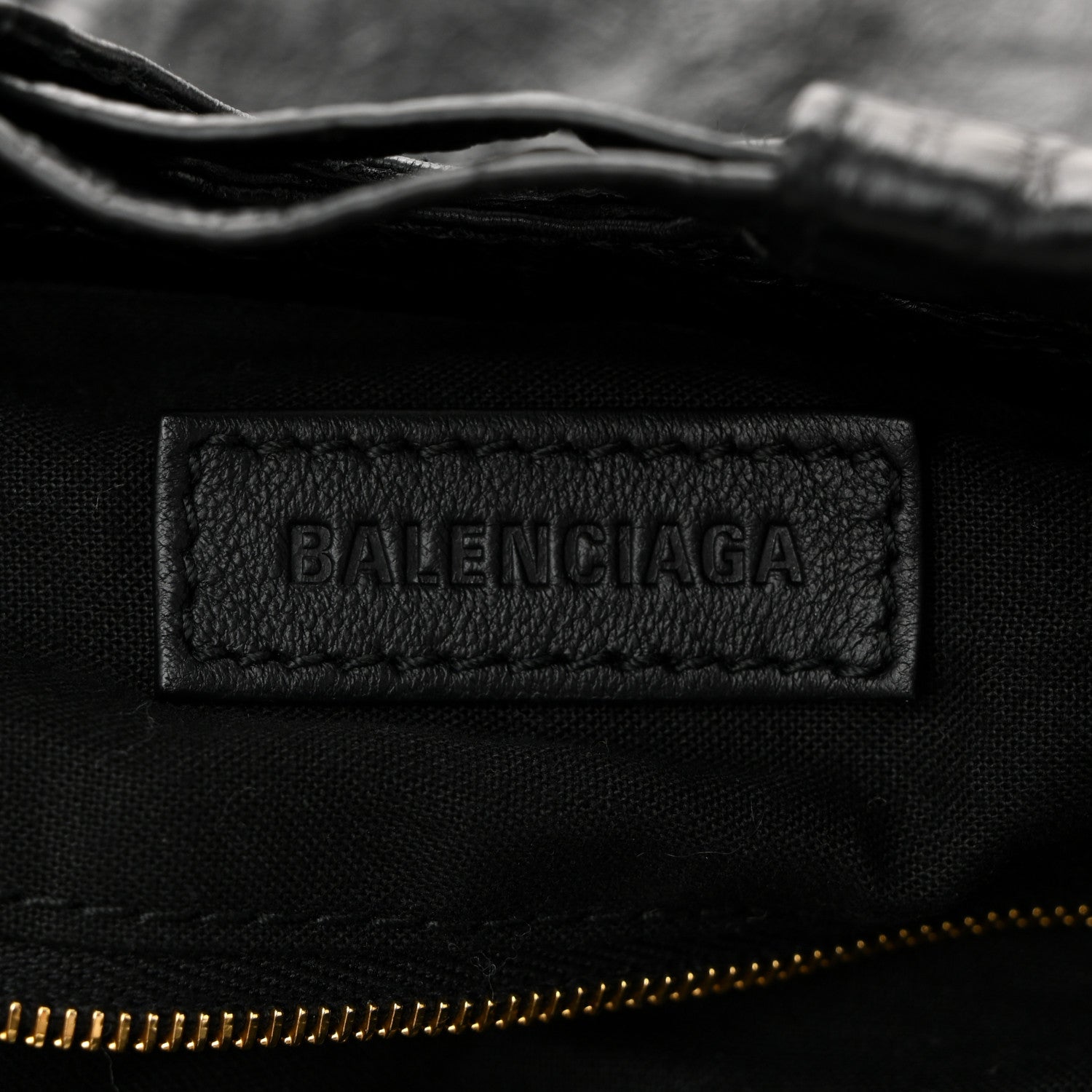 Balenciaga Crushed Calfskin Crush Medium Chain Tote  Black