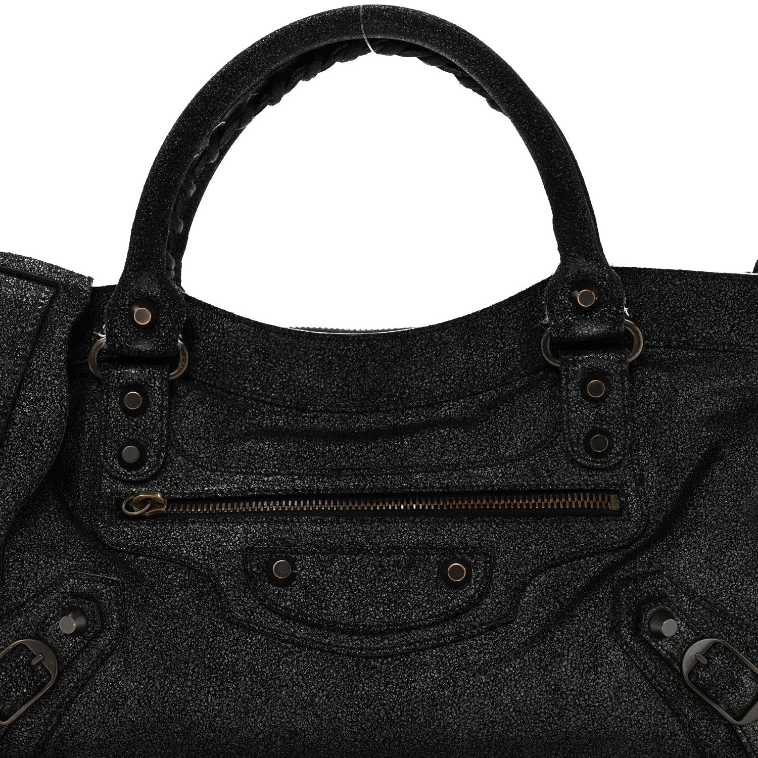 Balenciaga Craquele Calfskin Classic Hardware First Black