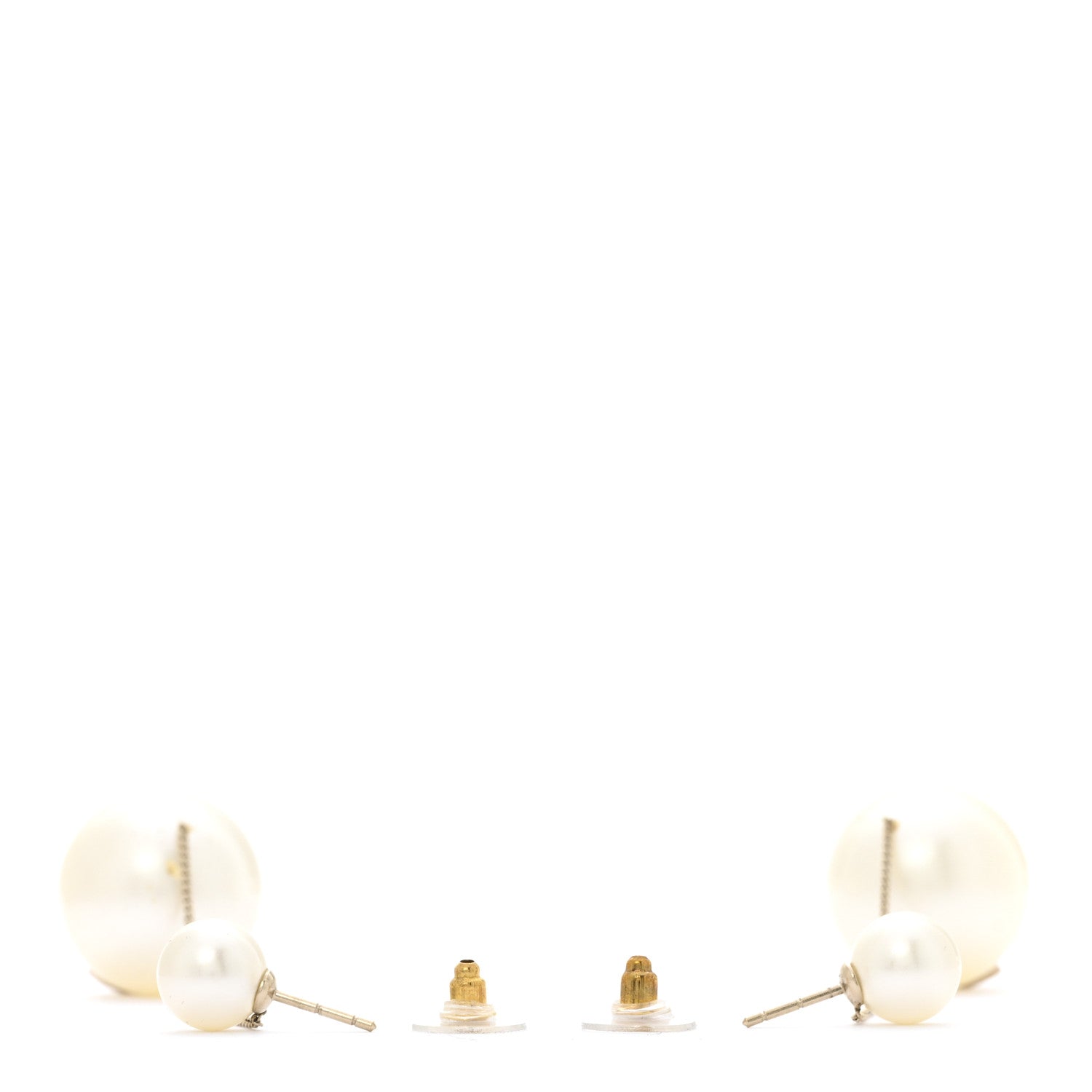 Chanel Pearl CC Drop Earrings Gold