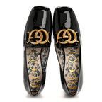 Gucci Vernice GG Victoire 55mm Loafer Pumps 36 Black