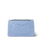 Chanel 21C Sky Blue Lambskin Quilted Classic Flap Small Light Gold Hardware
