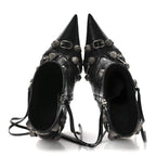 Balenciaga Agneau Arena Cagole 90mm Ankle Boots 39 Black
