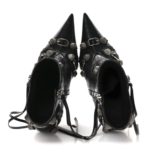 Balenciaga Agneau Arena Cagole 90mm Ankle Boots 39 Black