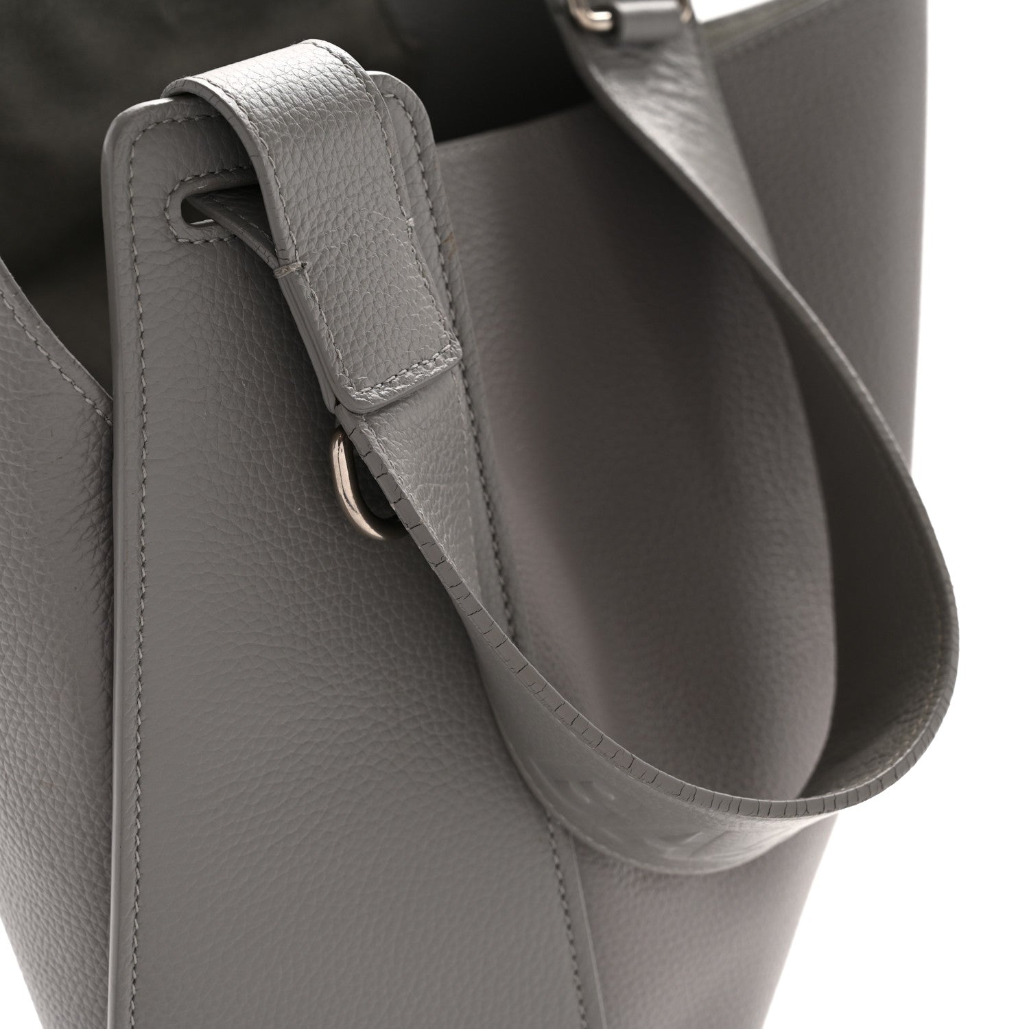 Balenciaga Calfskin Logo Embossed Small Tool 2.0 North-South Tote Balenciaga Grey