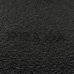 Prada Re-Nylon Gabardine Metal Triangle Logo Monolith Pouch Pocket 55mm Boots 39 Black
