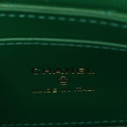 Chanel Shiny Aged Calfskin Quilted Mini Nano Kelly Shopper Green