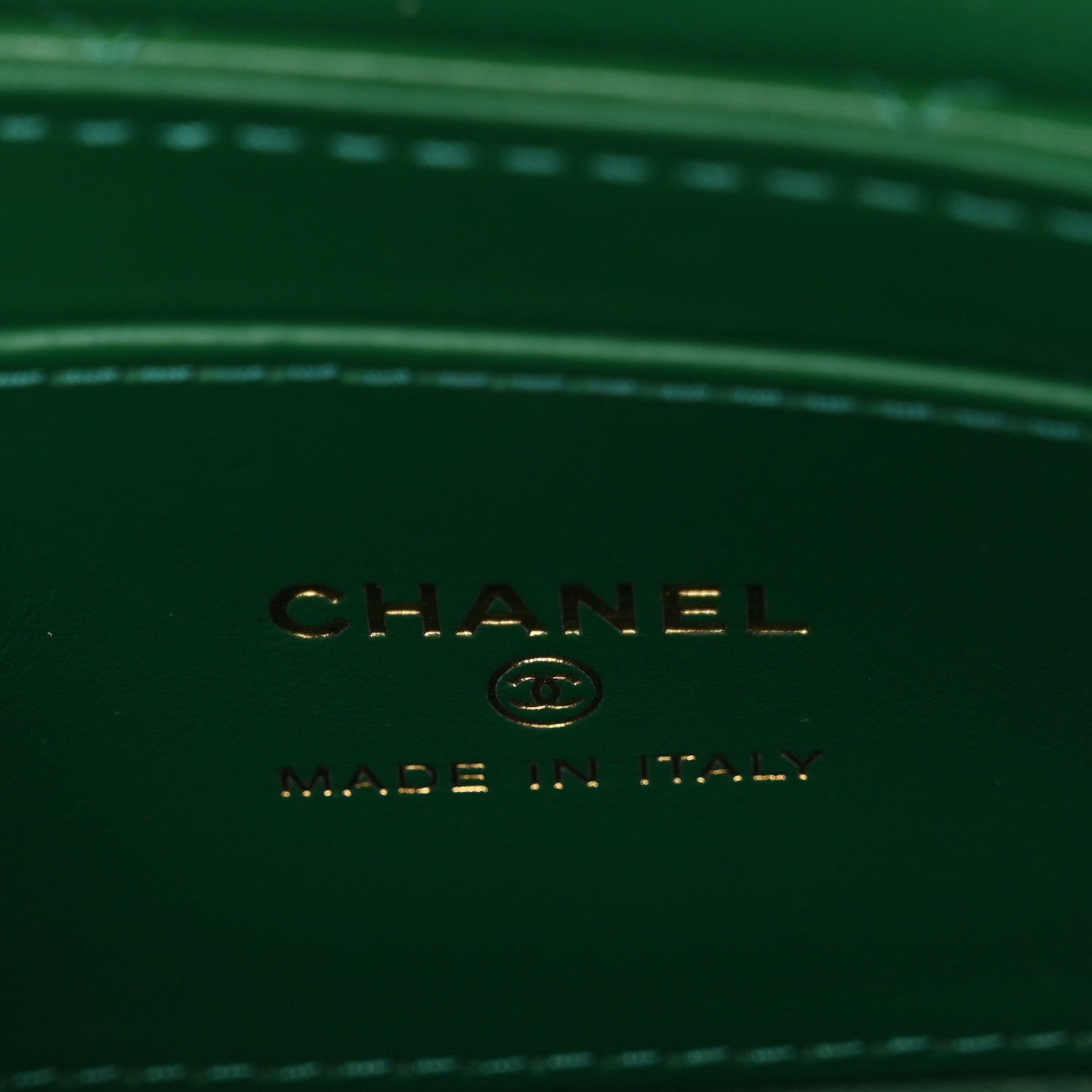 Chanel Shiny Aged Calfskin Quilted Mini Nano Kelly Shopper Green