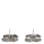 Chanel Crystal CC Earrings Silver
