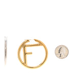 Fendi Metal FF Hoop Earrings Gold Silver
