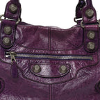 Balenciaga Agneau Giant 21 Silver Hardware Work Raisin