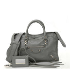 Balenciaga Agneau Classic Silver Hardware S City Gris Haussmannien