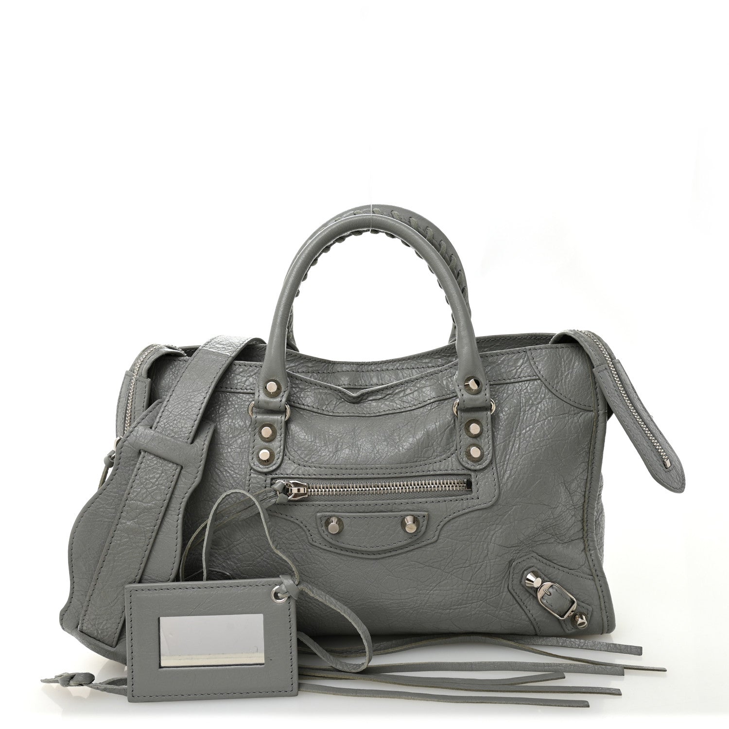 Balenciaga Agneau Classic Silver Hardware S City Gris Haussmannien