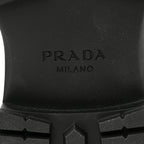 Prada Spazzolato Metal Triangle Logo 50mm Loafers 39 Black