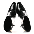 Saint Laurent Vitello Marilyn Auteuil 105 Ankle Zip Boots 37.5 Black