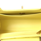 Chanel Shiny Aged Calfskin Quilted Nano Kelly Shopper Light Yellow