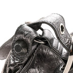 Balenciaga Metallic Agneau Arena Le Cagole Shoulder Bag XS Silver