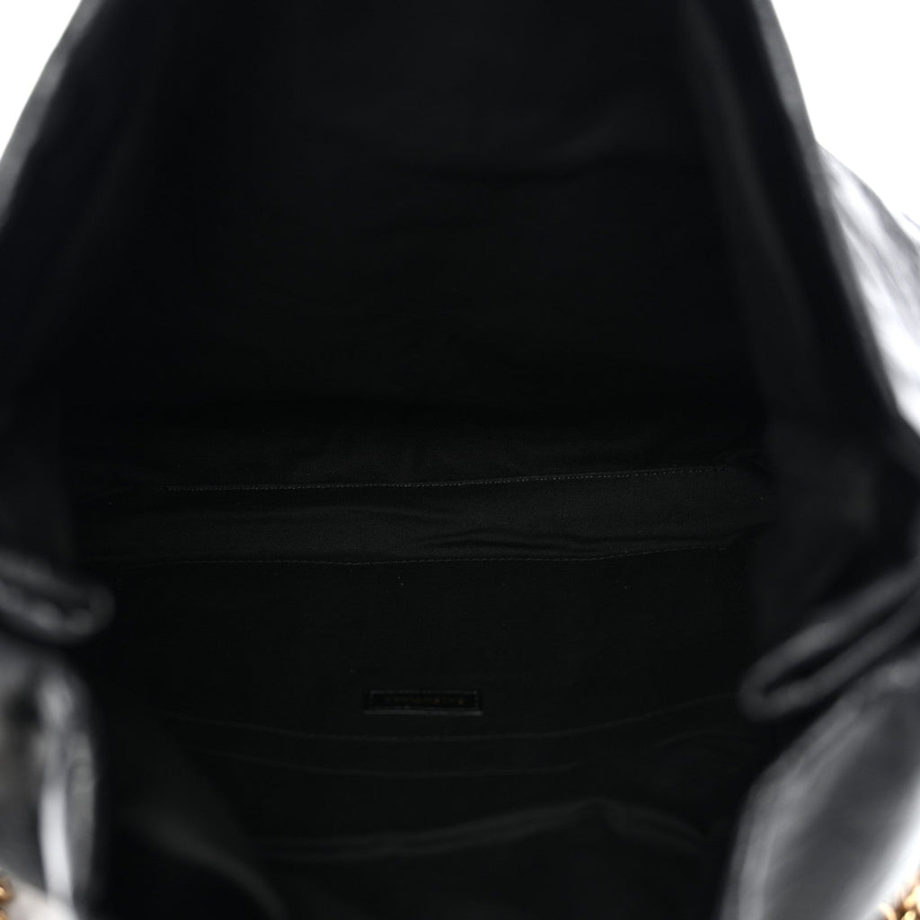 Balenciaga Arena Calfskin Medium Monaco Chain Shoulder Bag Black