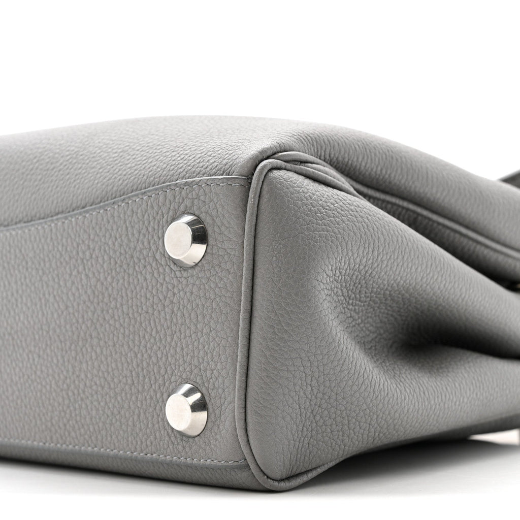 Balenciaga Grained Calfskin Small Rodeo Top Handle Handbag Grey