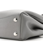 Balenciaga Grained Calfskin Small Rodeo Top Handle Handbag Grey