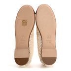 Chanel Knit Grosgrain Cap Toe CC Moccasin Loafers 35.5 Ivory Black