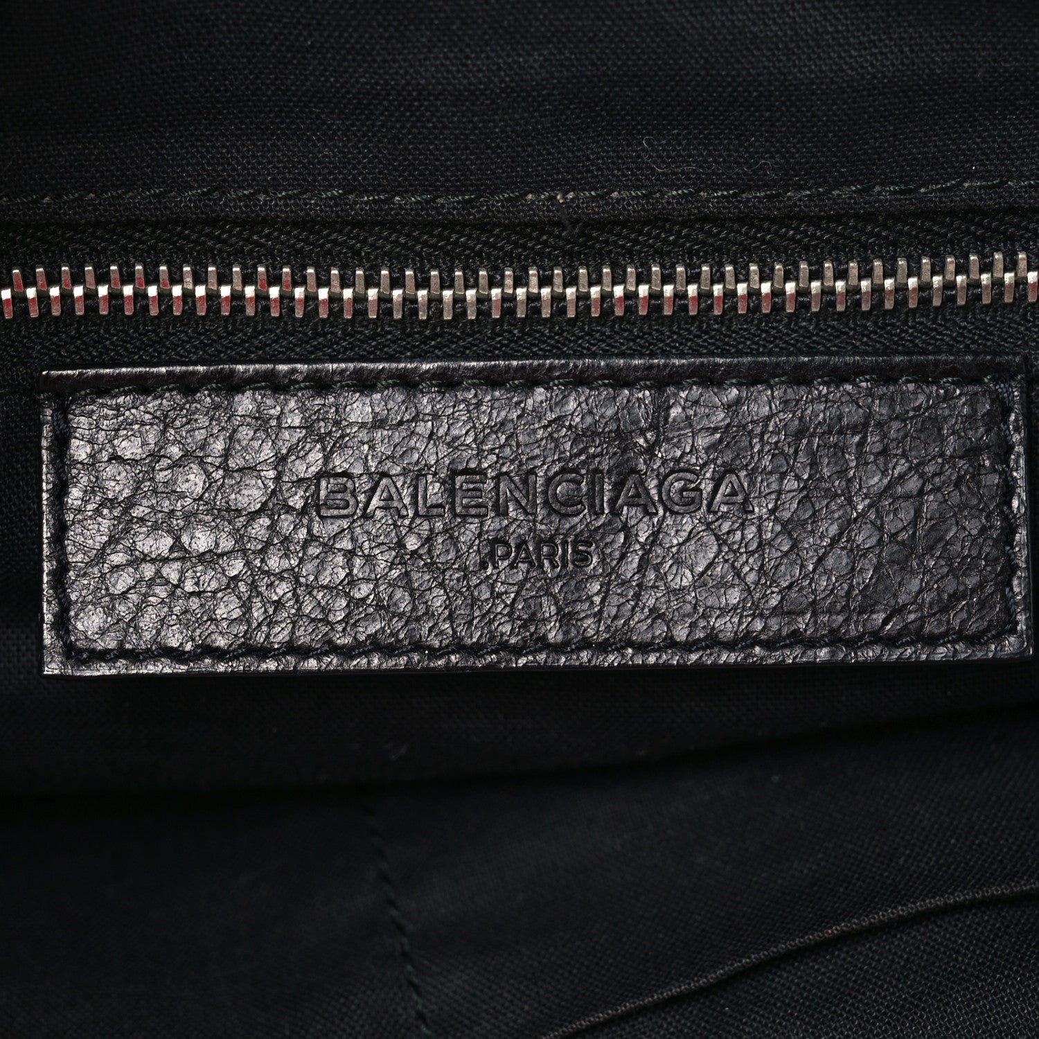 Balenciaga Agneau Classic Silver Hardware Weekender Black