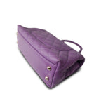 Chanel Purple Caviar Quilted Small Coco Handle