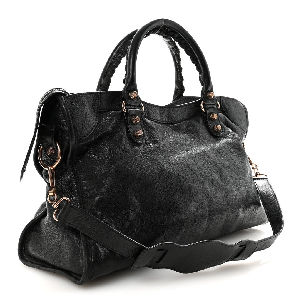 Balenciaga Agneau Giant 12 Gold Hardware City Black