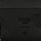 Fendi Nappa FF Embossed Womens Biker Boots 39.5 Black
