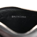 Balenciaga Calfskin Hourglass Long Coin Case Card Holder Black