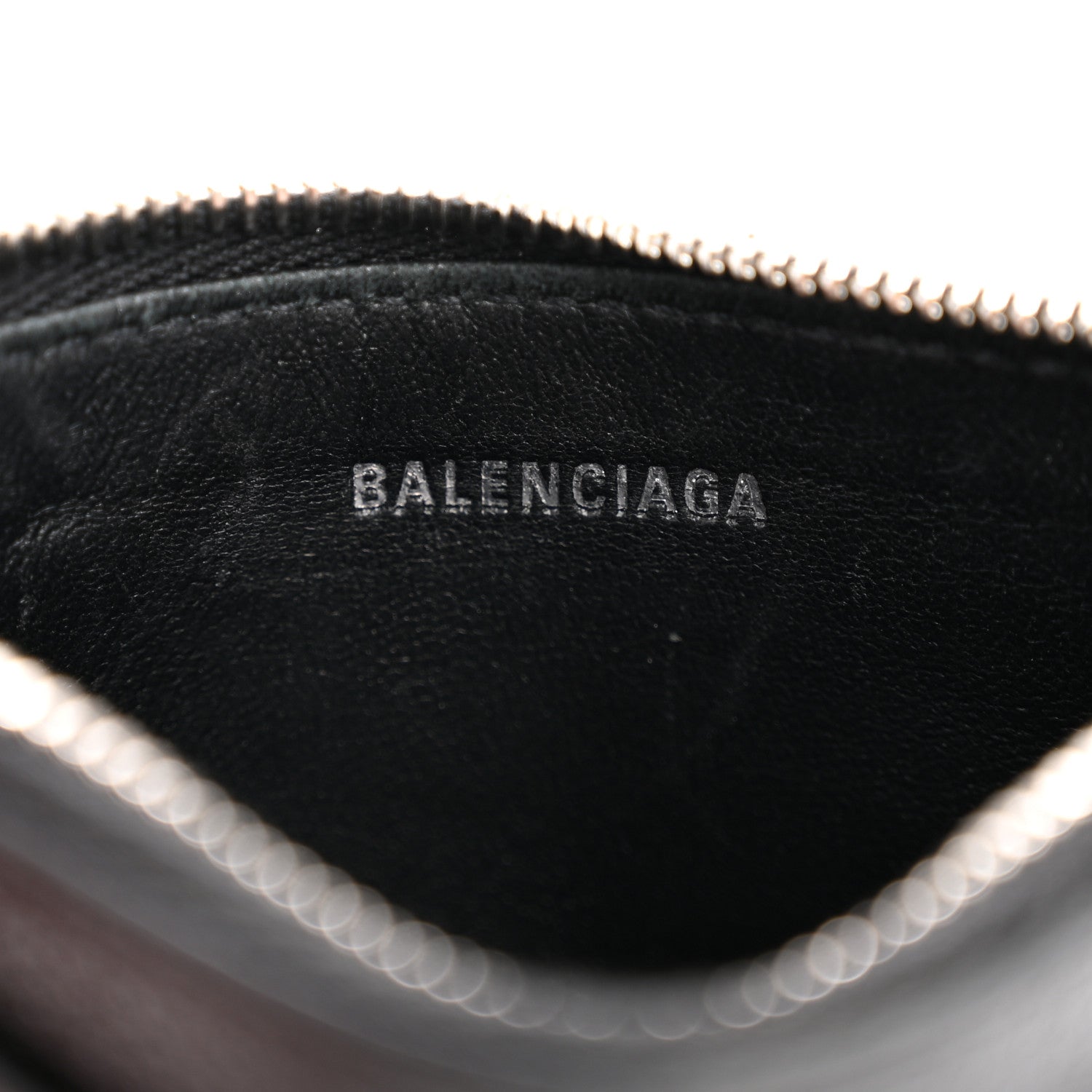 Balenciaga Calfskin Hourglass Long Coin Case Card Holder Black