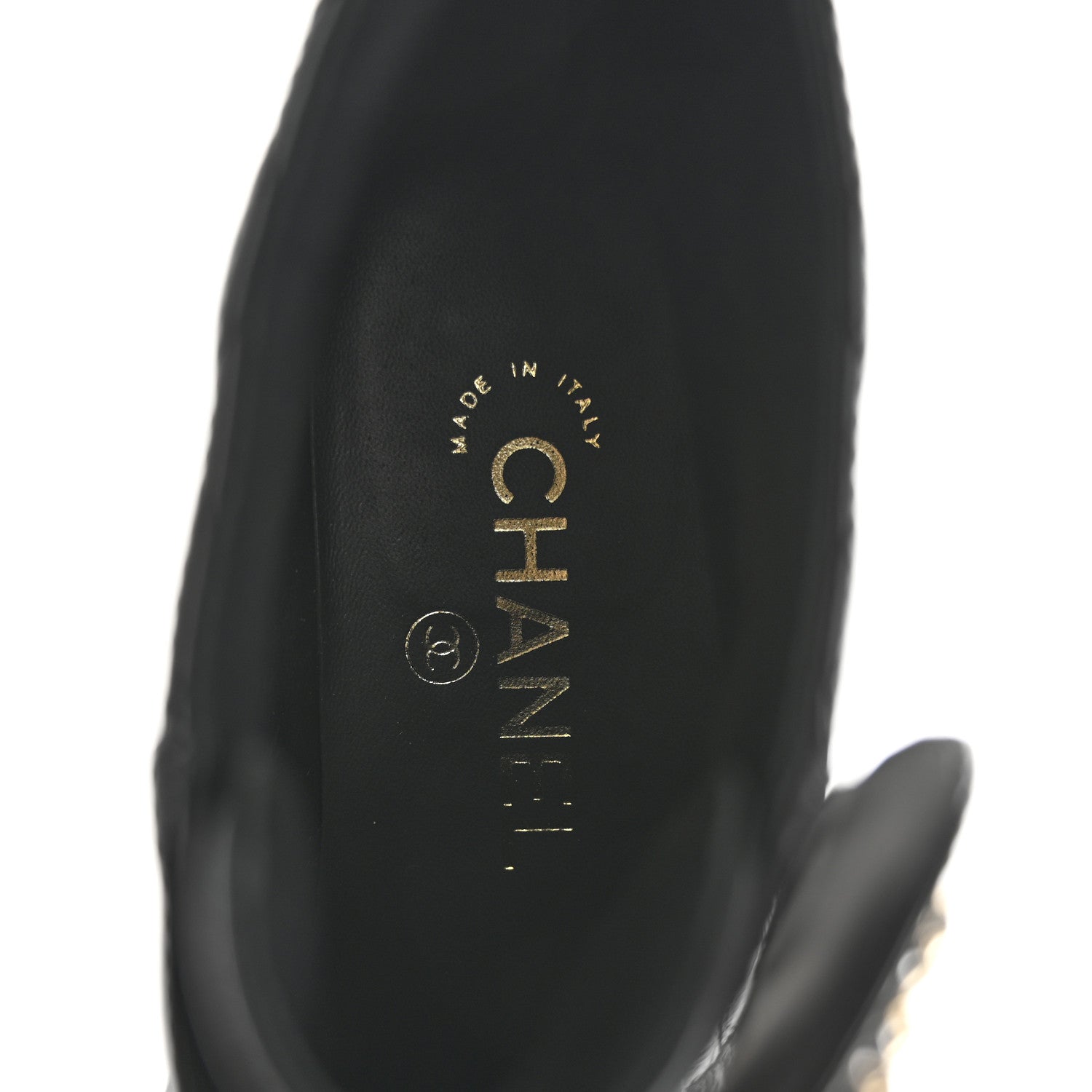 Chanel Shiny Lambskin Quilted Lace Up Combat Boots 37 Black