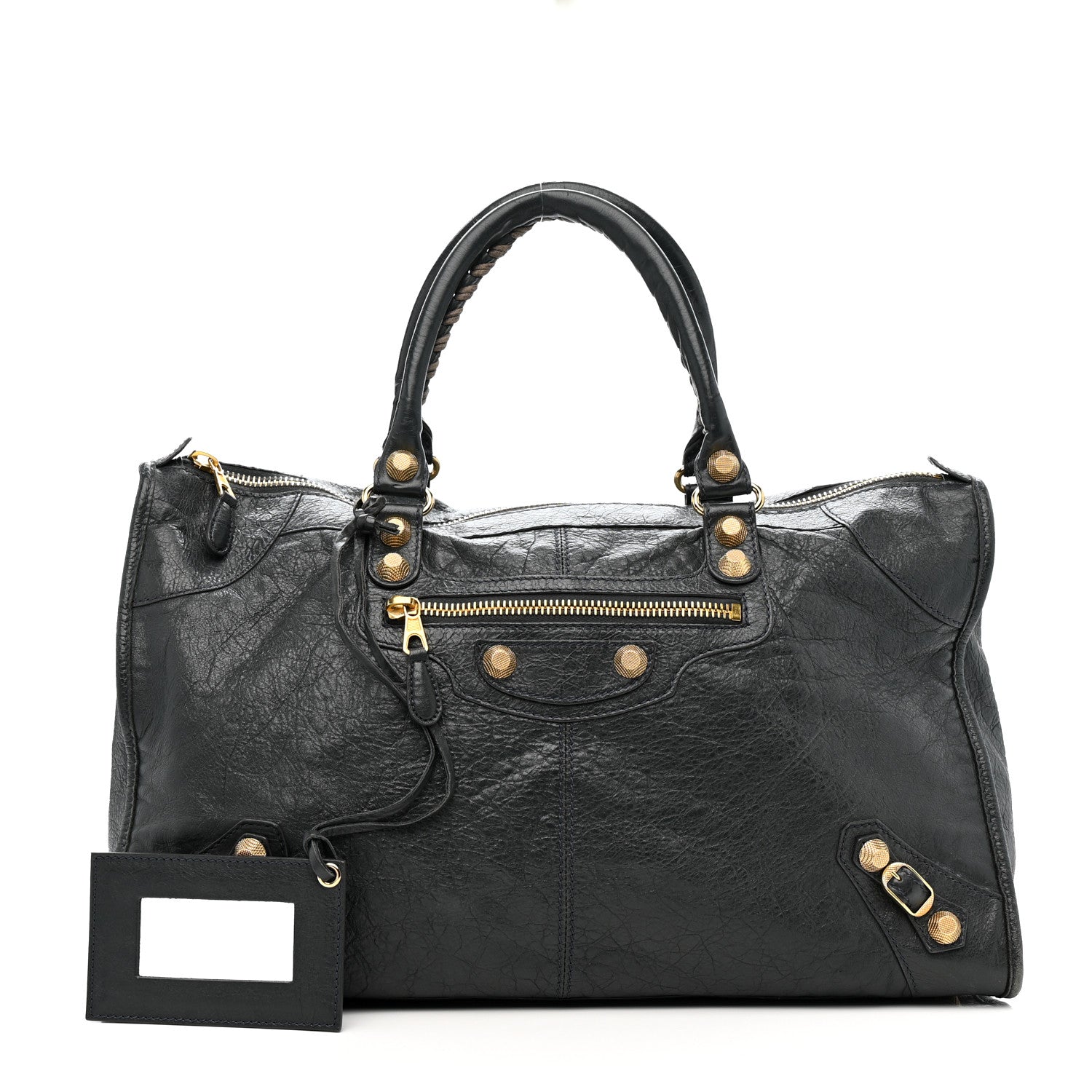 Balenciaga Agneau Giant 12 Gold Hardware Work Anthracite