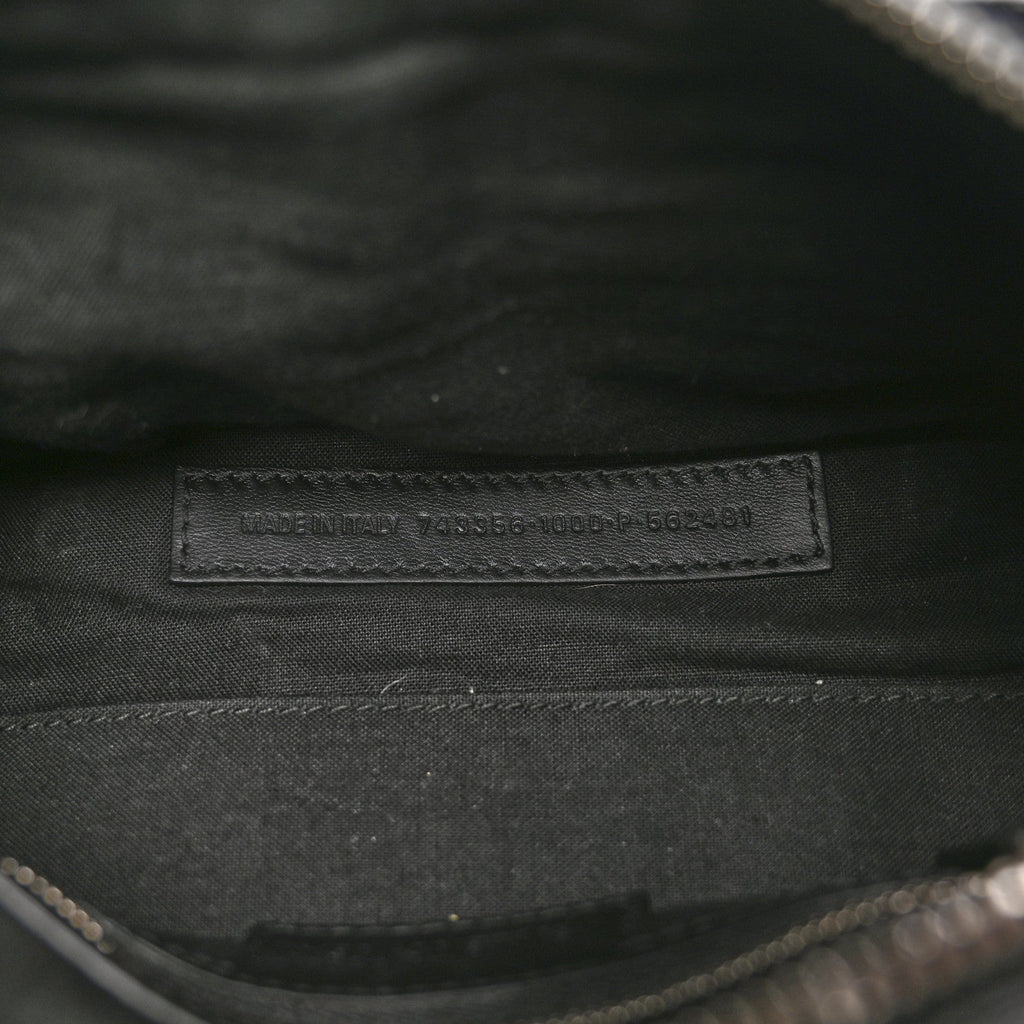 Balenciaga Agneau Arena Mini Le Cagole Duffle Crossbody Bag Black