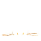 Chanel Metal Crystal CC Hoop Earrings Gold