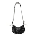 Balenciaga Agneau Arena Le Cagole Shoulder Bag XS Black