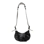 Balenciaga Agneau Arena Le Cagole Shoulder Bag XS Black
