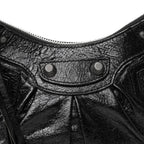 Balenciaga Agneau Arena Le Cagole Shoulder Bag XS Black