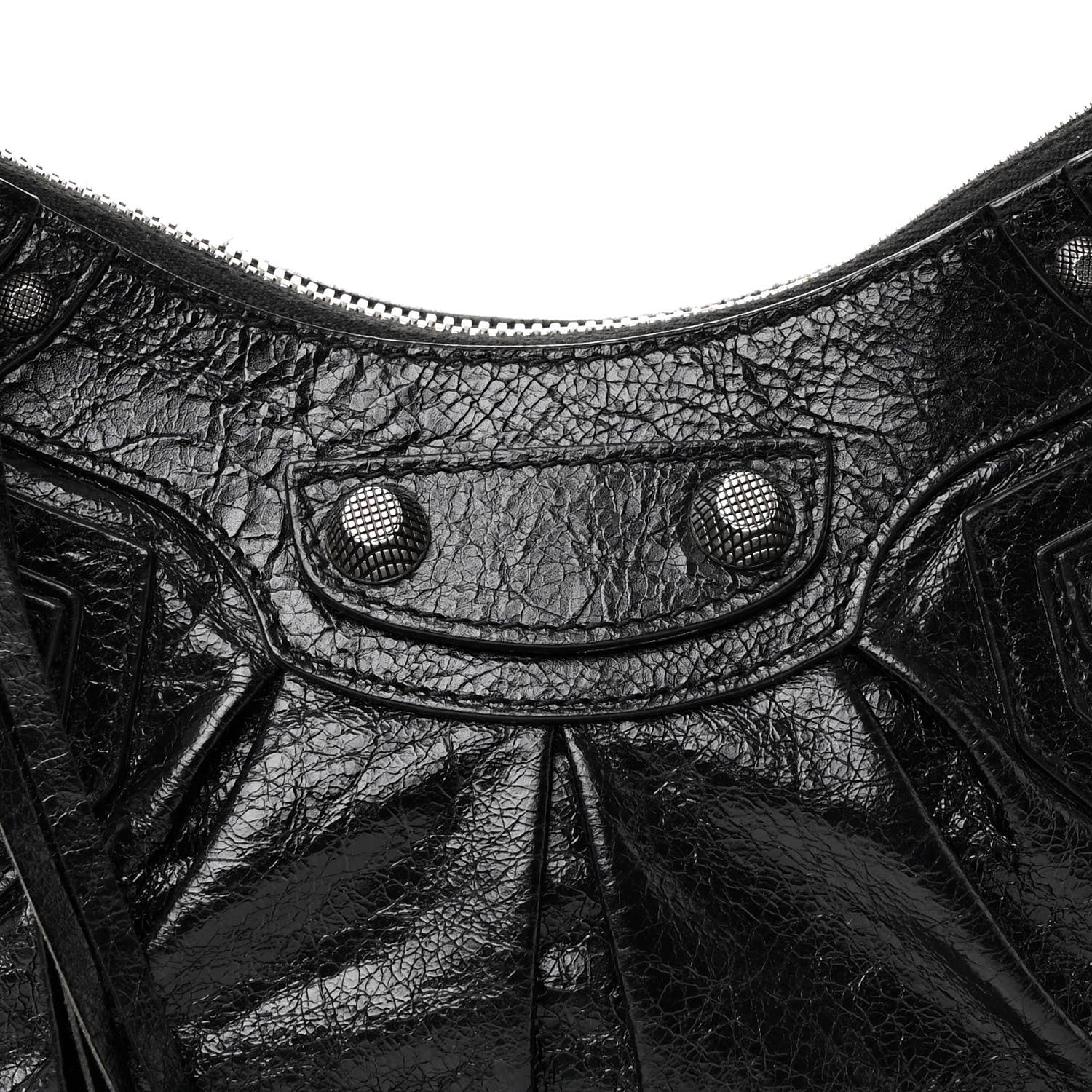 Balenciaga Agneau Arena Le Cagole Shoulder Bag XS Black