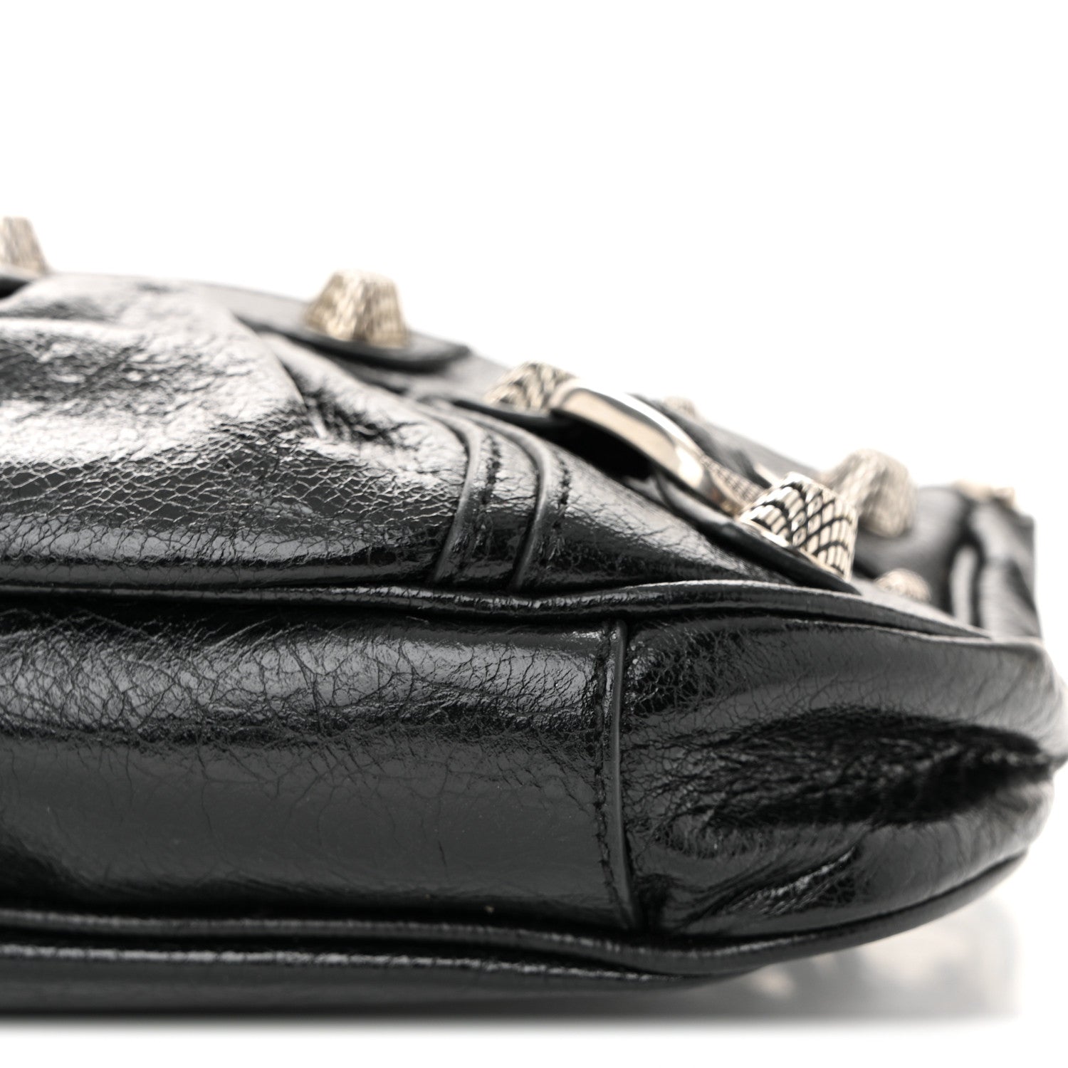 Balenciaga Agneau Arena Le Cagole Mini Purse With Chain Black