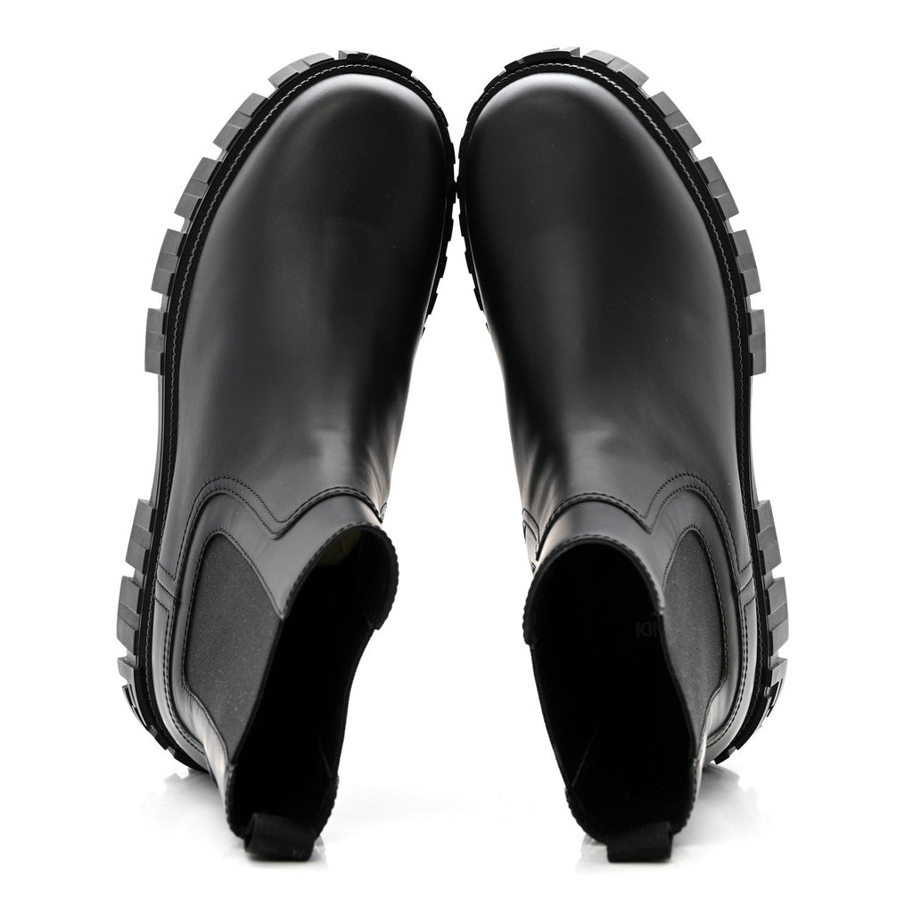 Fendi Calfskin Rubber Fendi Force Chelsea Boots 42 Black